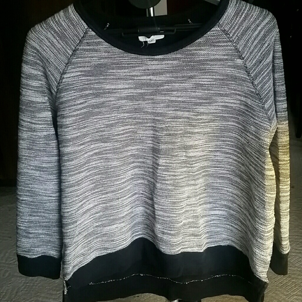 Sweater, Per Se, black & white, size 2X, EUC